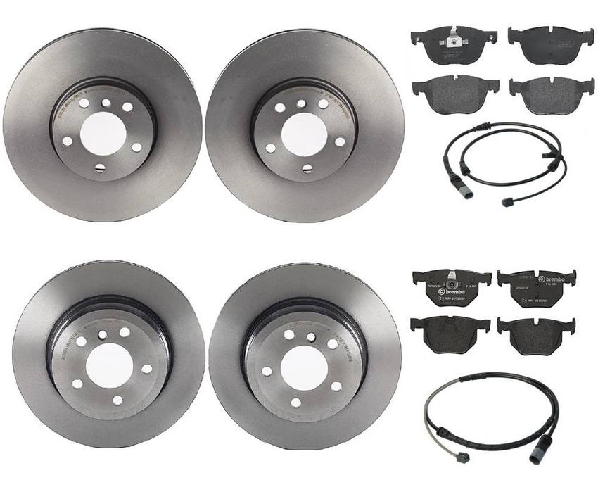 BMW Brembo Brake Kit - Pads &  Rotors Front and Rear (332mm/320mm) (Low-Met) 34356854168 - Brembo 1591933KIT